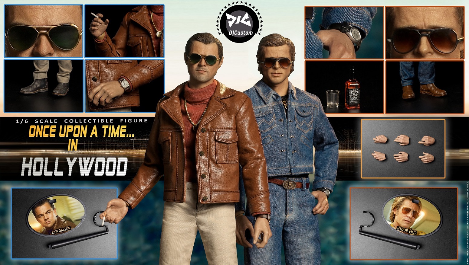 DJ-CUSTOM DJ-16005 1/6 Once Upon A Time... In Hollywood - Rick Dalton & Cliff Booth (Double sets)