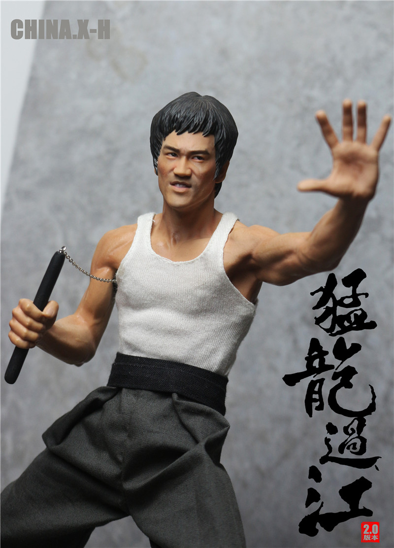 CHINA.X-H CX-H10 1/6 Bruce Lee Series Statue Raptor Crossing the River 2.0 Edition