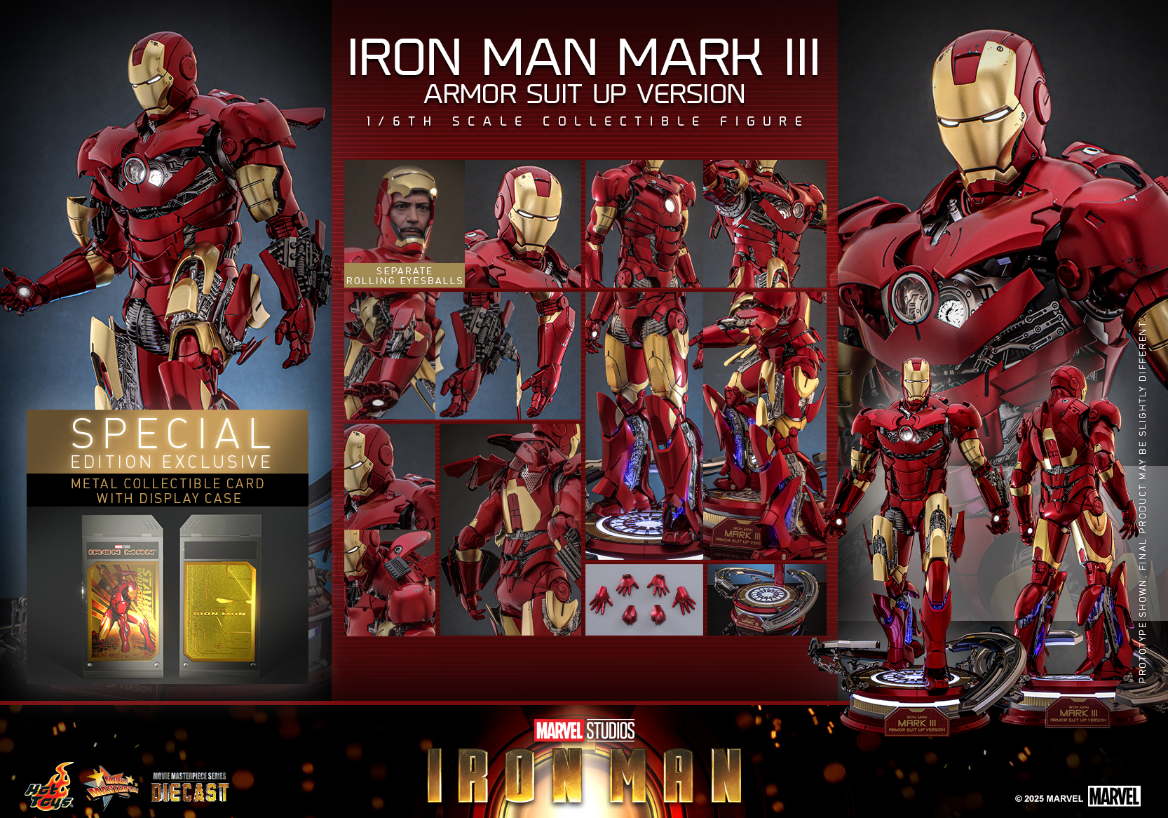 Hot Toys MMS825D72 Iron Man - Iron Man Mark III (Armor Suit Up Version)