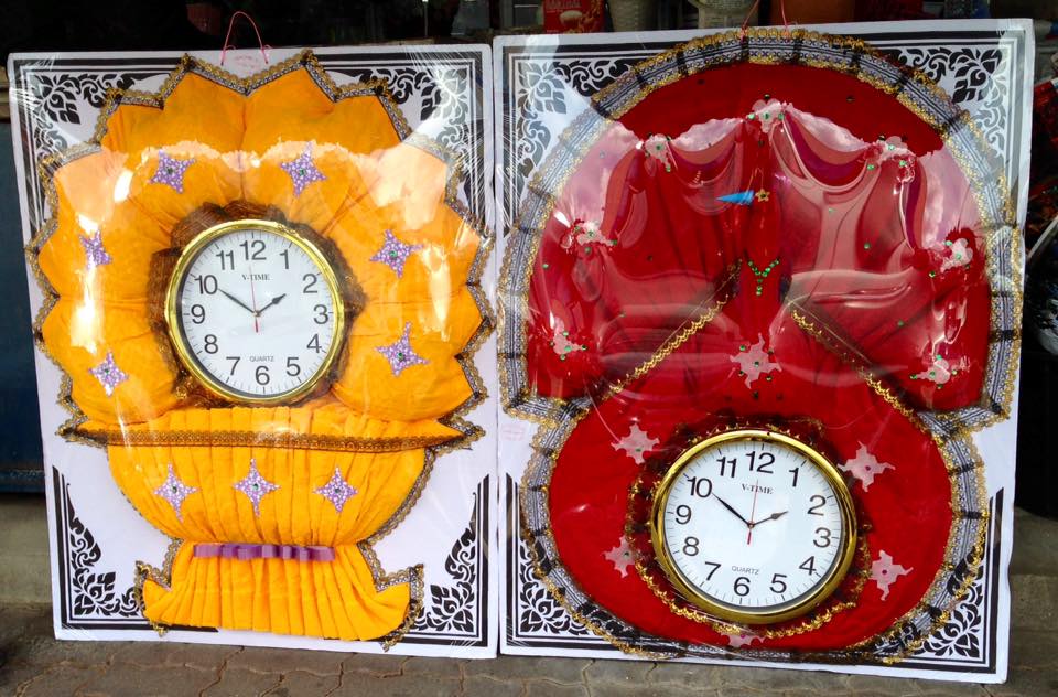 พวงหรีดผ้า นาฬิกา ขนาดใหญ่ (Wreath)