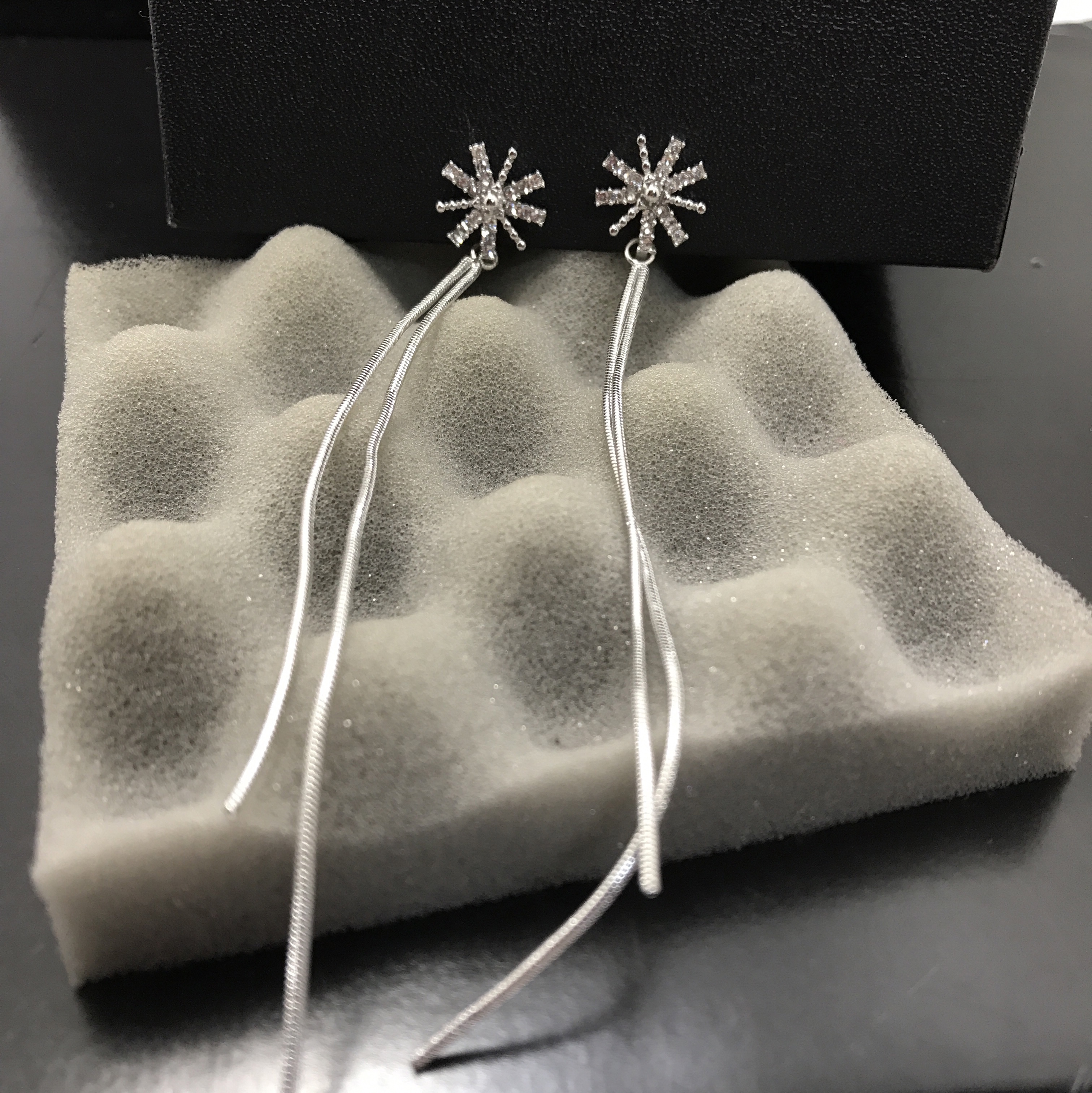 ต่างหูหนีบ Meteor มีซิลิโคนรอง หนีบไม่เจ็บ เงินแท้92.5% ไม่เจาะหูก็สวยได้_160