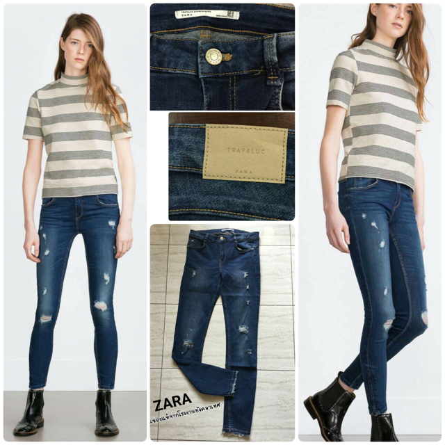 ZARA กางเกงยีนส์ทรงสกินนี่ เนื้อผ้ายีนส์ยืดฟอกนิ่ม งาน stock ของแท้จาก ZARA ในชอปขาย 1990 บาทของดีและถูกมีน้อยนะจ๊ะรีบจัดด่วนจ้า