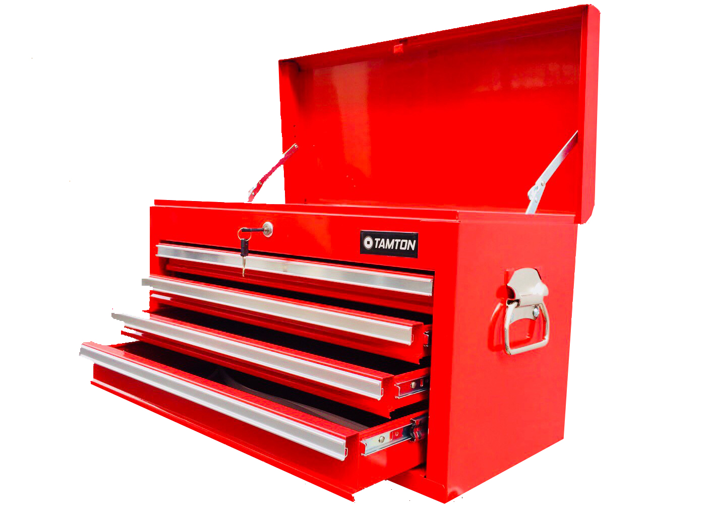 จำหน่าย - TAMTON รุ่น CH-04 กล่องเครื่องมือ 4 ชั้น กล่องเครื่องมือช่าง ตู้เก็บเครื่องมือ แบบลิ้นชัก สีแดง