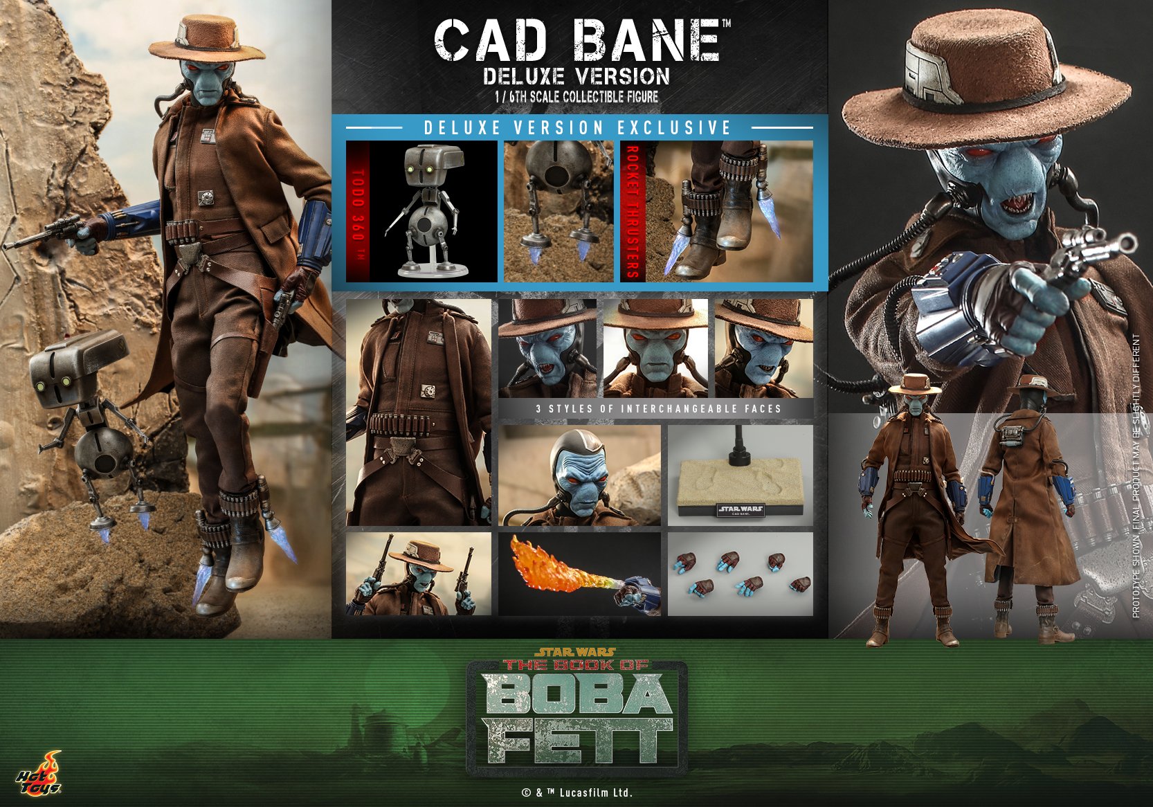 Hot Toys TMS080 1/6 Star Wars: The Book of Boba Fett™ - Cad Bane™ (Deluxe Version)