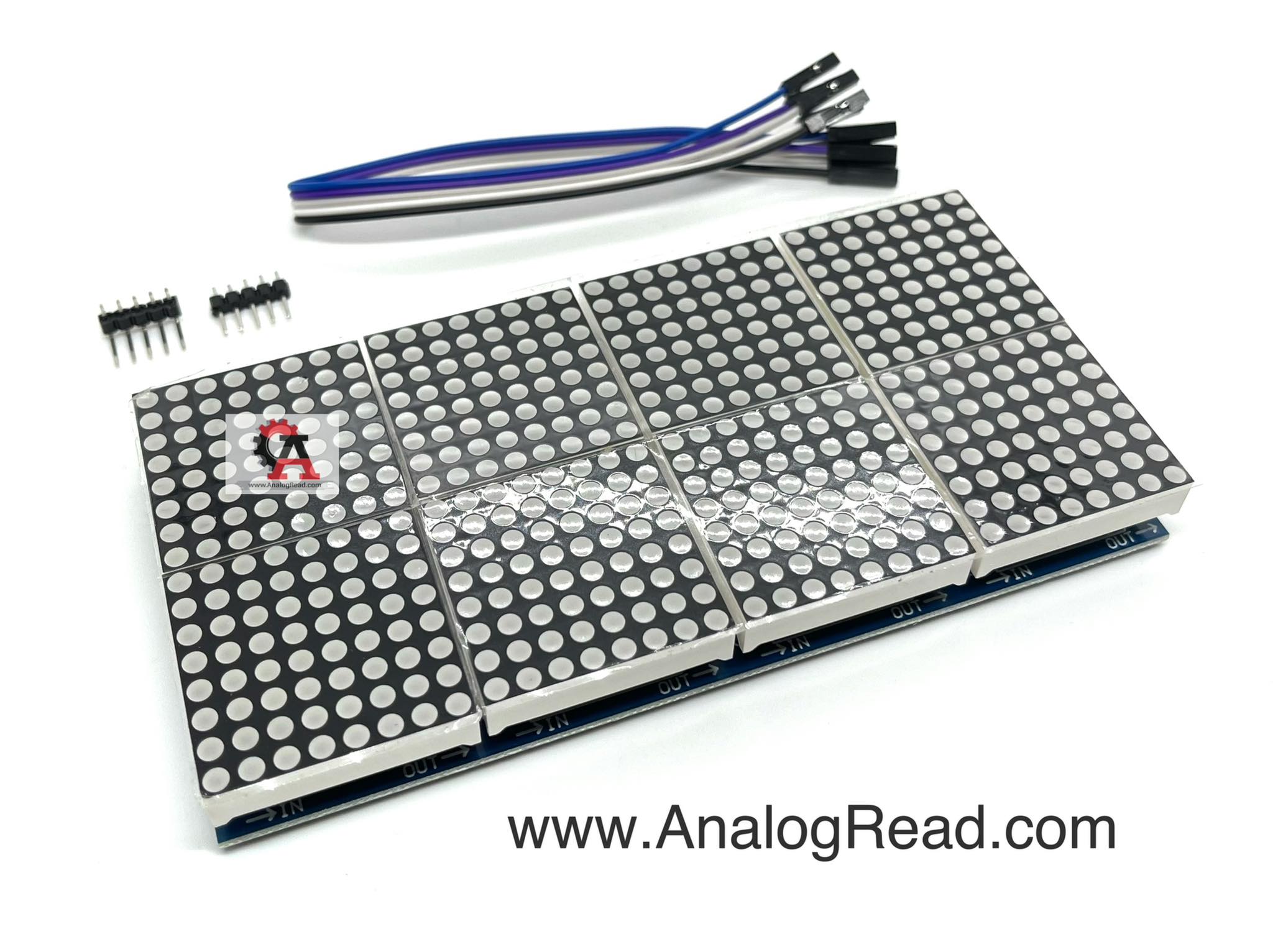 MAX7219 dot matrix module 8x8 8 bits 2 แถว 16x32dot สต็อกไทยส่งไว