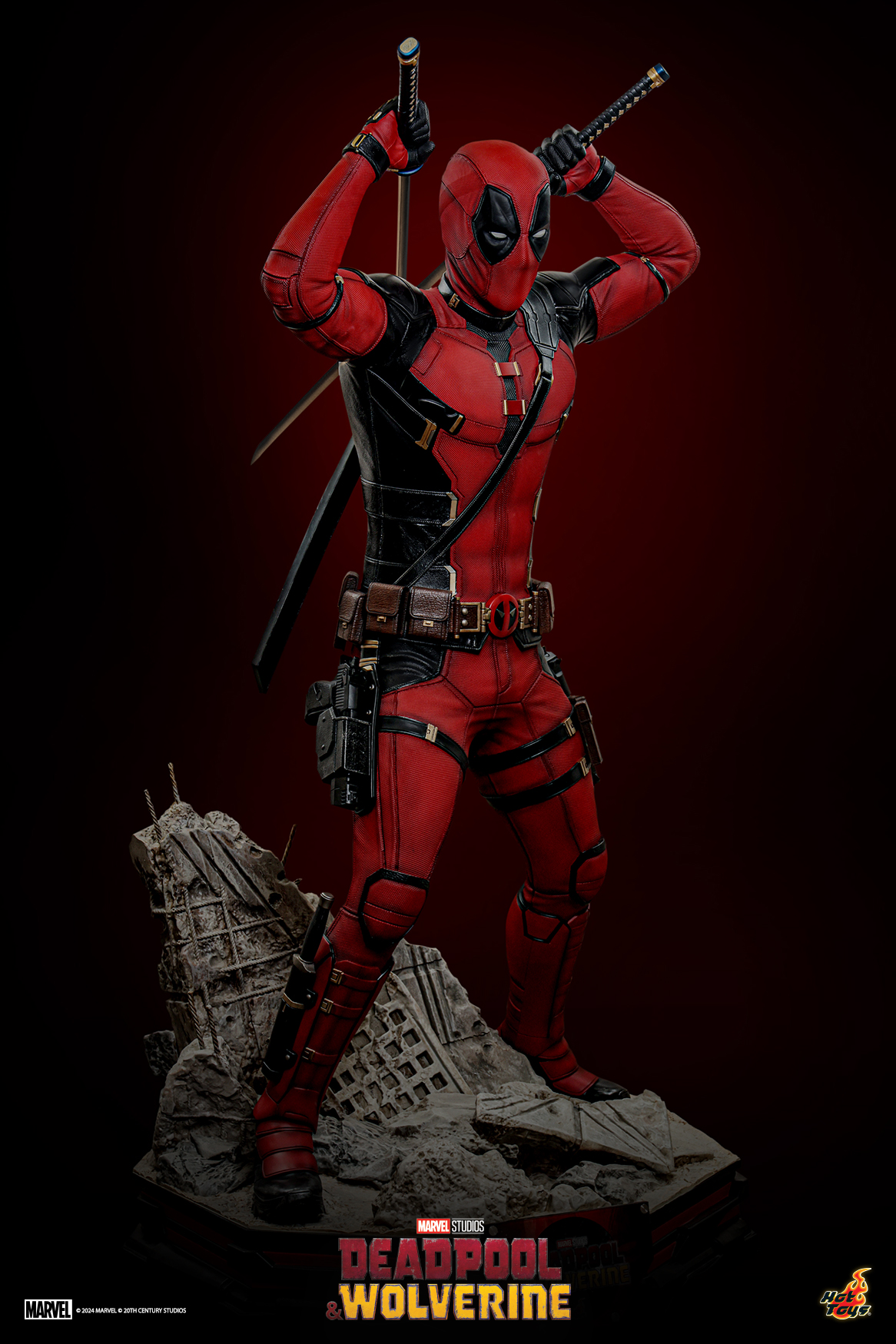 Hot Toys STA2401 Deadpool & Wolverine - Deadpool Life-Size Statue
