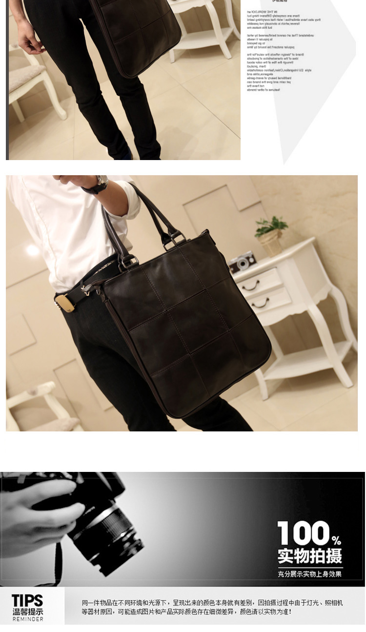 กระเป๋าถือและสะพายไหล่และสะพายข้าง ใส่หนังสือ ใส่คอมพิวเตอร์ ผู้ชายแฟขั่นเกาหลี