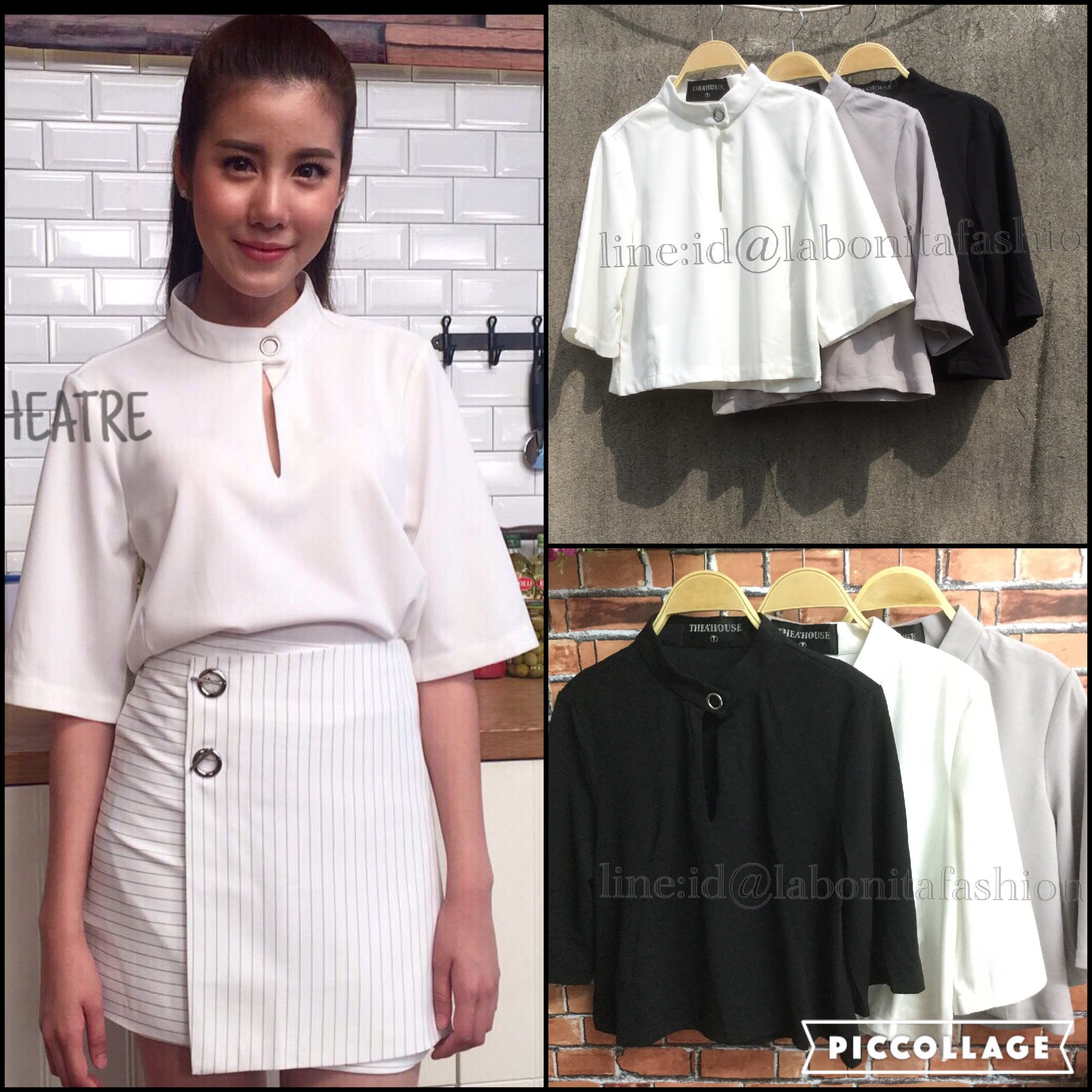 New!!! Crop top เสื้อคอจีนติดกระดุม แบบเอสเธอร์ ผ้าอย่างดี น่ารักมากๆ