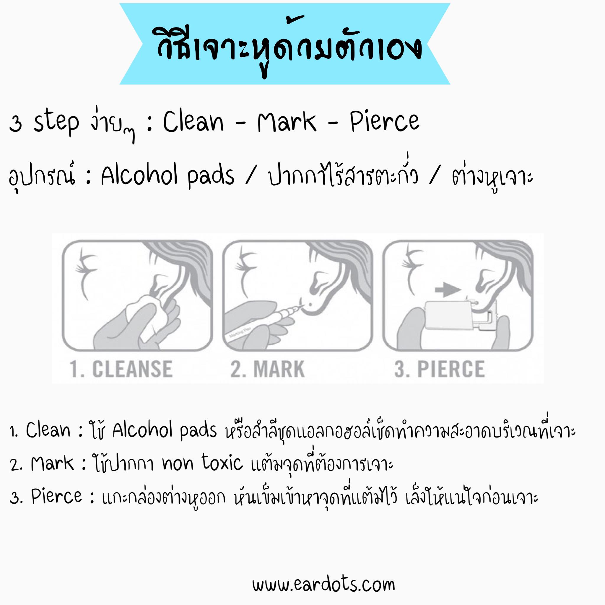 *กดติดตามมีส่วนลด* Piercing Must have อุปกรณ์ชุดเจาะด้วยตัวเอง มีน้ำยาดูแลลหลังการเจาะในเซต (3 ชิ้นในเซต ครบเจาะเองได้เลย)