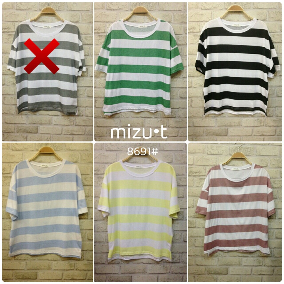 เสื้อยืดตัวใหญ่ลายริ้วสีใหม่!! รอบอก 42 ตัวยาว 26 กลับมาให้ฟินกันอีกรอบคราวนี้เป็นลายริ้วนะจ๊ะ