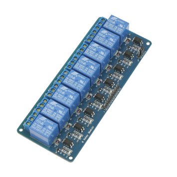 8 Channel Relay (10A) with Optocoupler Module โมดูลรีเลย์ 8 ช่องควบคุมแบบแยกกราวน์