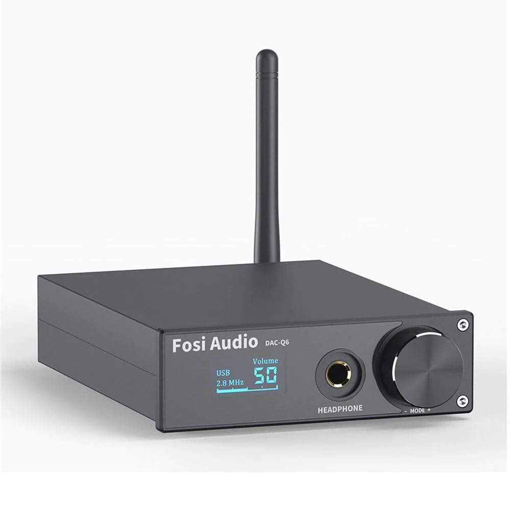 Fosi Audio Q6 Bluetooth DAC/Amplifier ชิป ESS9018K2M+TPA6120A2 จอ OLED รองรับสูงสุด 32bit/384KHz ประกันศูนย์ไทย
