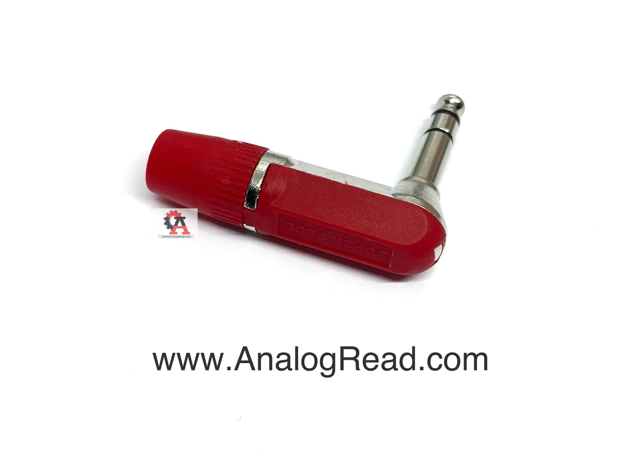 Male Mic Jack 6.35 mono สีแดง