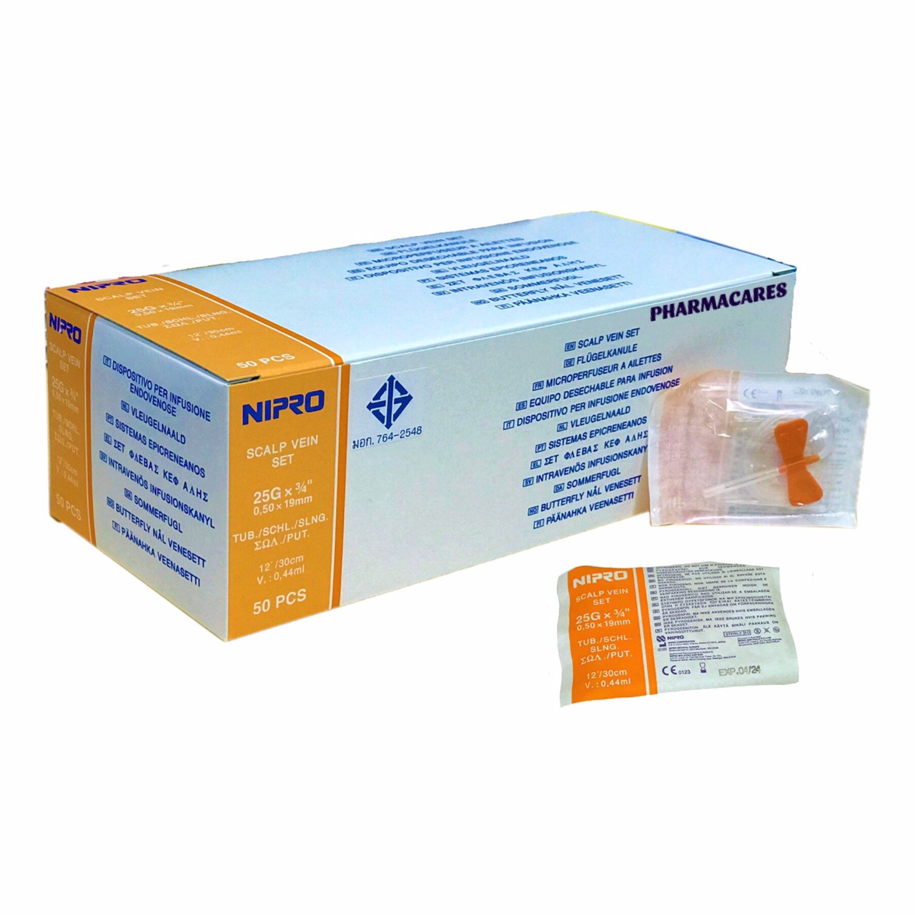 NIPRO SCALP VEIN SET 25G X 3/4 กล่อง 50 ชิ้น