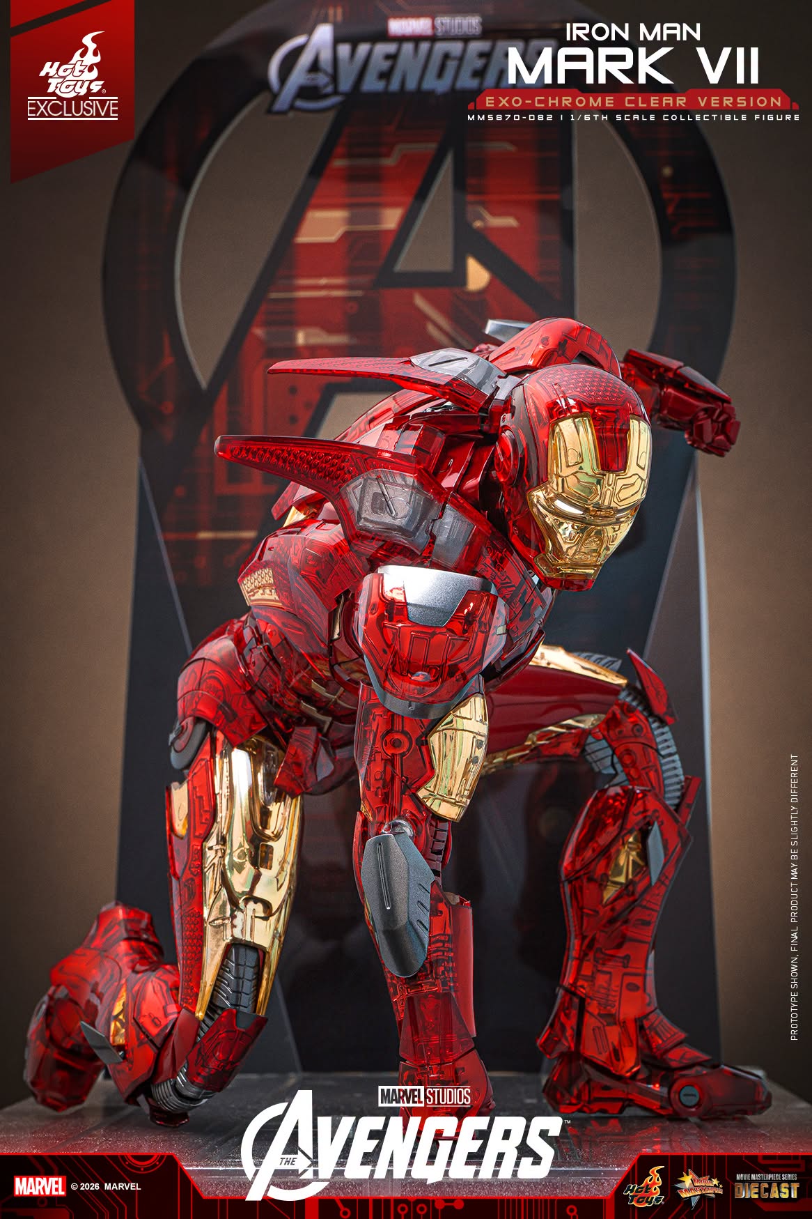 Hot Toys MMS870D82 The Avengers - Iron Man Mark VII (Exo-Chrome