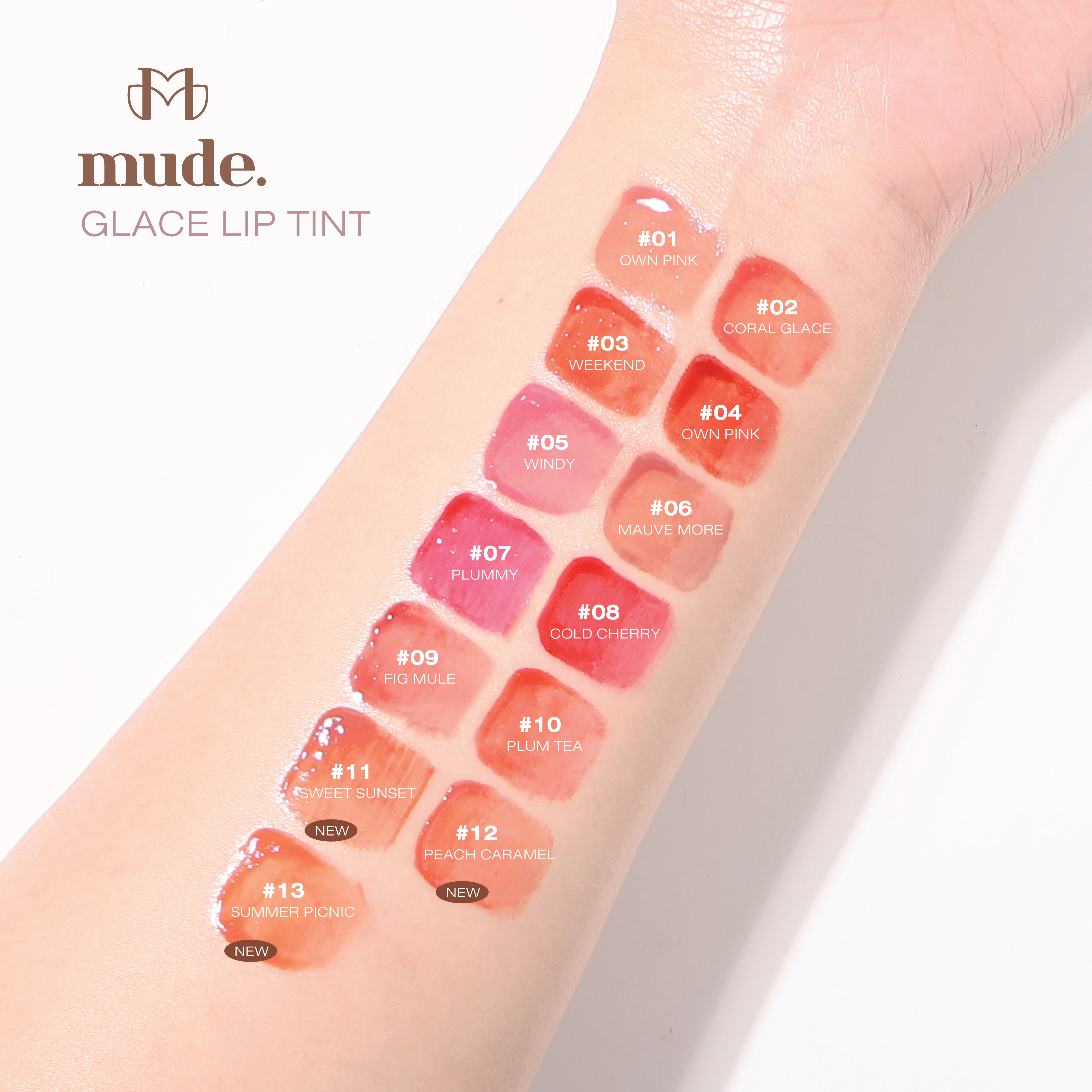 MUDE GLACE LIP TINT 3 G. ( ลิปทิ้น ลิป ติดทน )