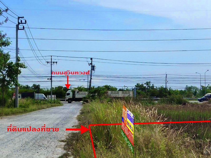 ที่ดิน 290 ตร.ว. ซ.สุวินทวงศ์ 57 ตรงข้ามฮาราจูกุไทยแลนด์ ห่างถนนสุวินทวงศ์เพียง 50 เมตร ที่ดินแปลงสวยทำเลดีมาก