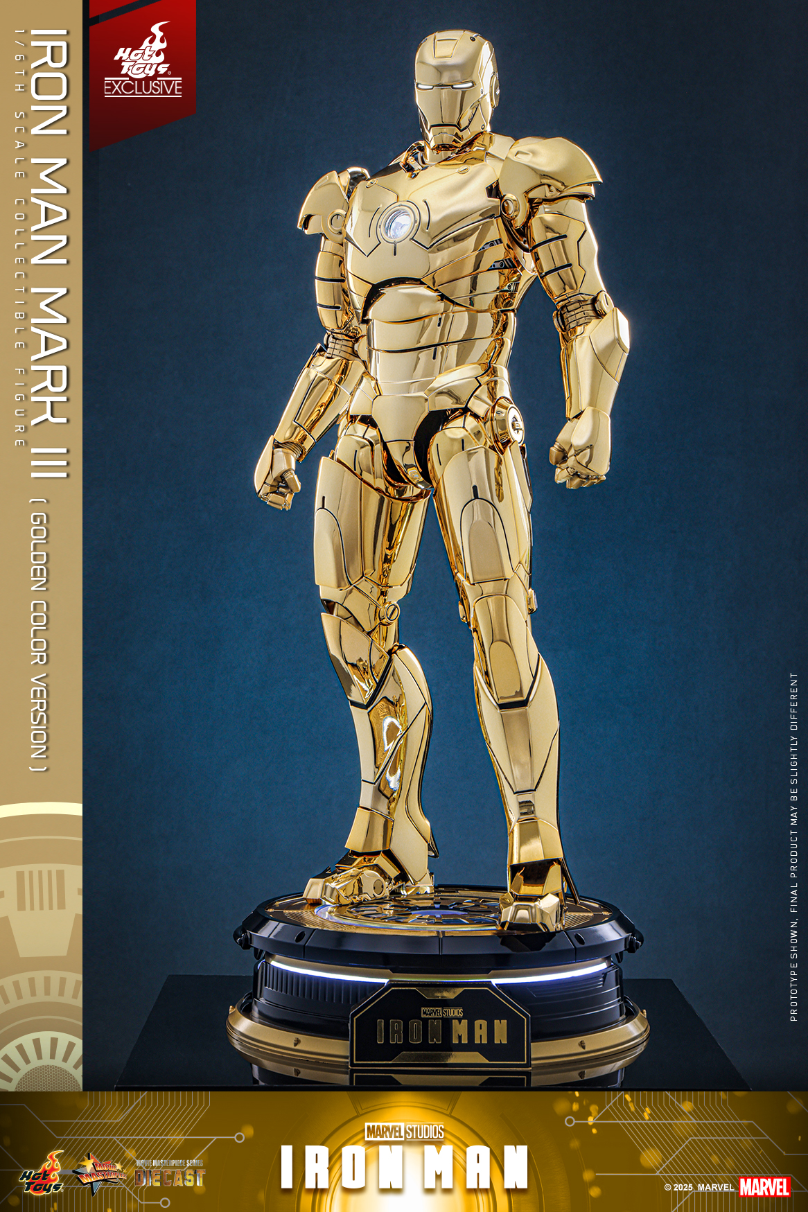 Hot Toys MMS764D69 Iron Man - Iron Man Mark III (Golden Color Version) [Hot Toys Exclusive]