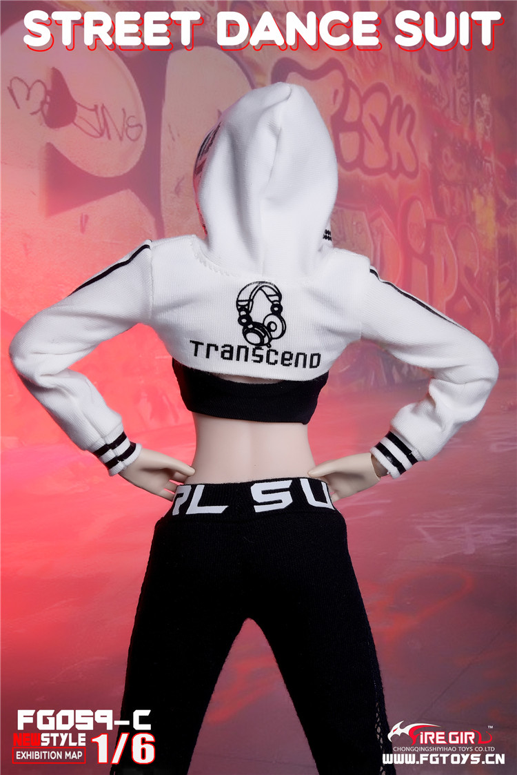 Fire Girl Toys FG059-A Street dance suit (black and red)