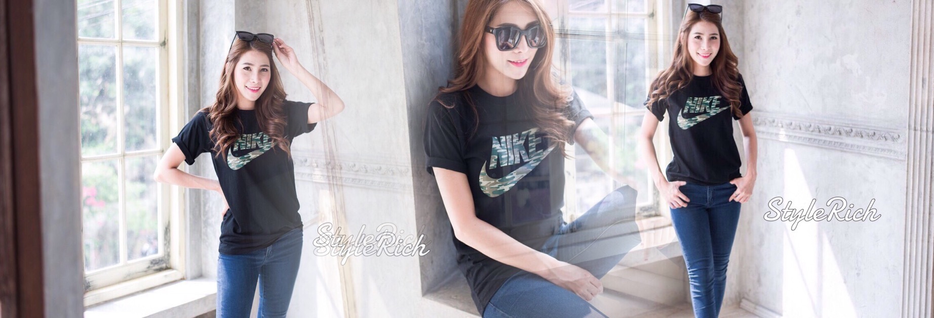 เสื้อยืด NIKE คอกลม สกรีนลายNIKEลายทหาร สวย เท่ ไม่ซ้ำใคร ใส่ได้ตลอด แมทส์ง่าย ใส่สบายๆค่าาา