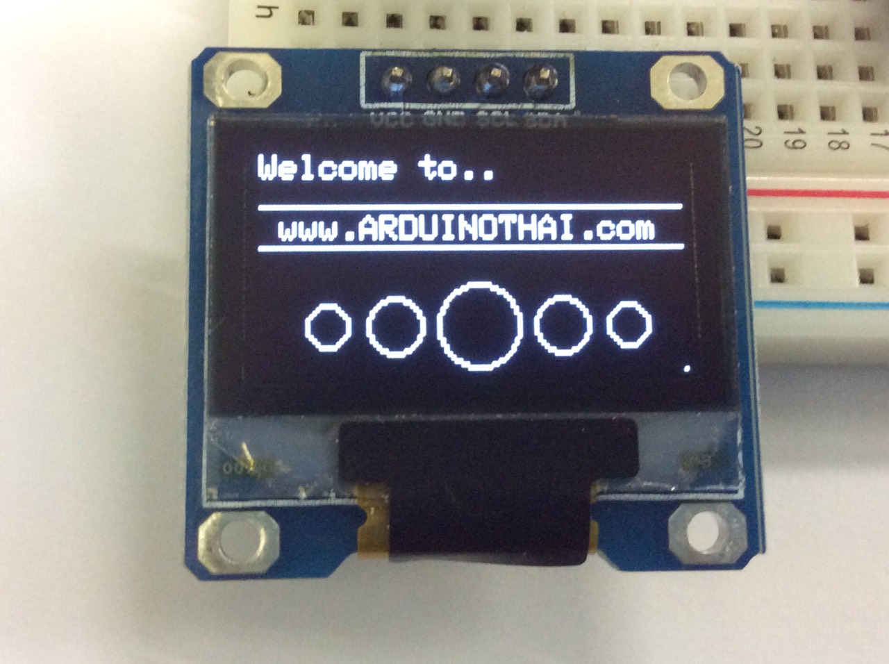 OLED Display Module White (I2C 128X64 pixels 0.96")