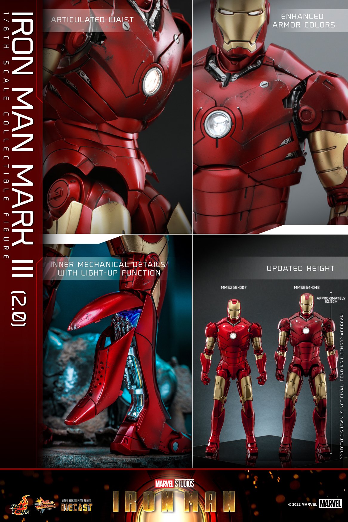 Hot Toys MMS664D48 1/6 Iron Man - Iron Man Mark III (2.0)
