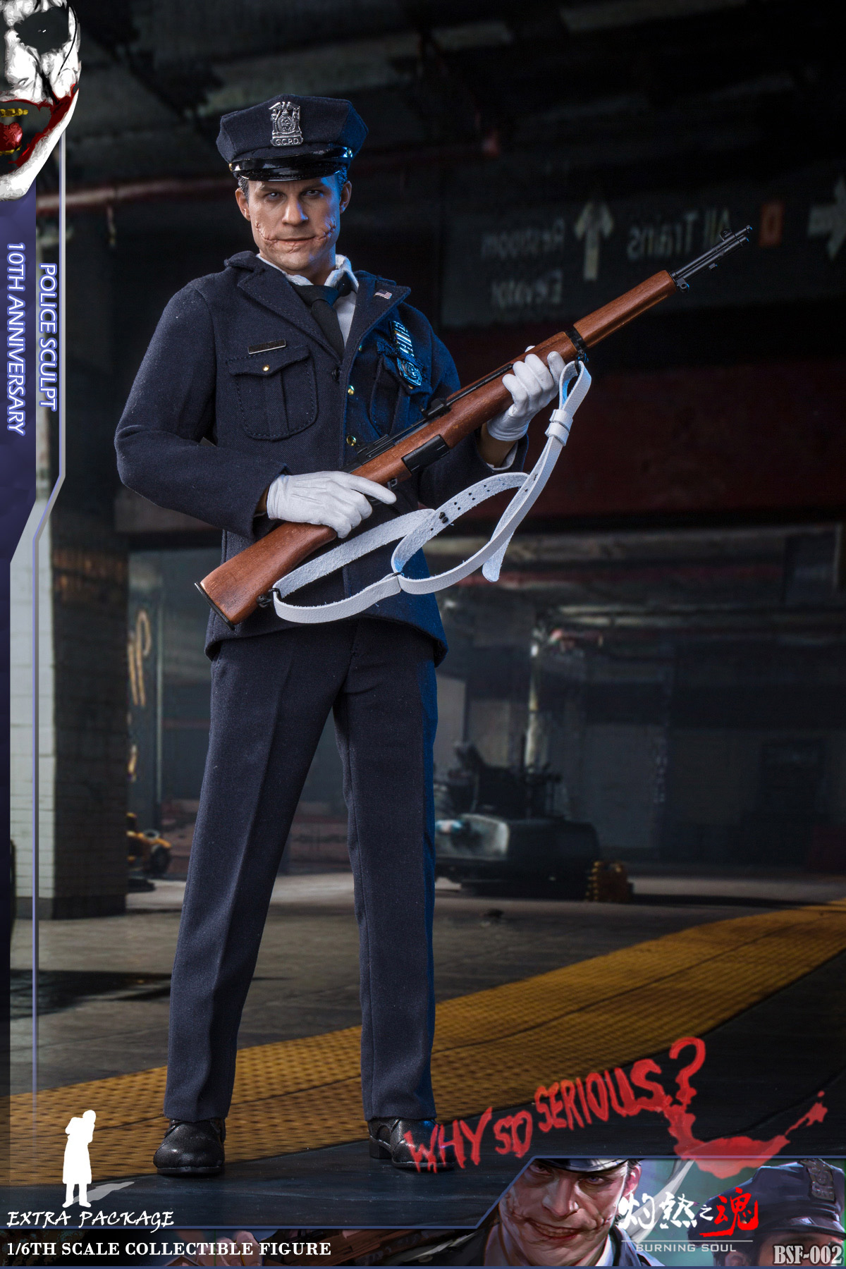 Burning Soul BSF002 1/6 Policesculpt 10th Anniversary (ใหม่เปิดเช็คหนังเริ่มลอก)