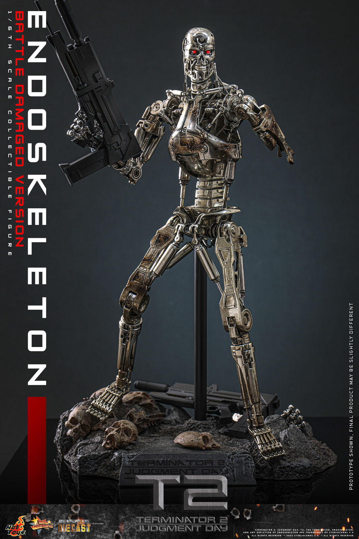 Hot Toys MMS840D77 Terminator 2: Judgment Day - Endoskeleton (Battle Damaged Version)