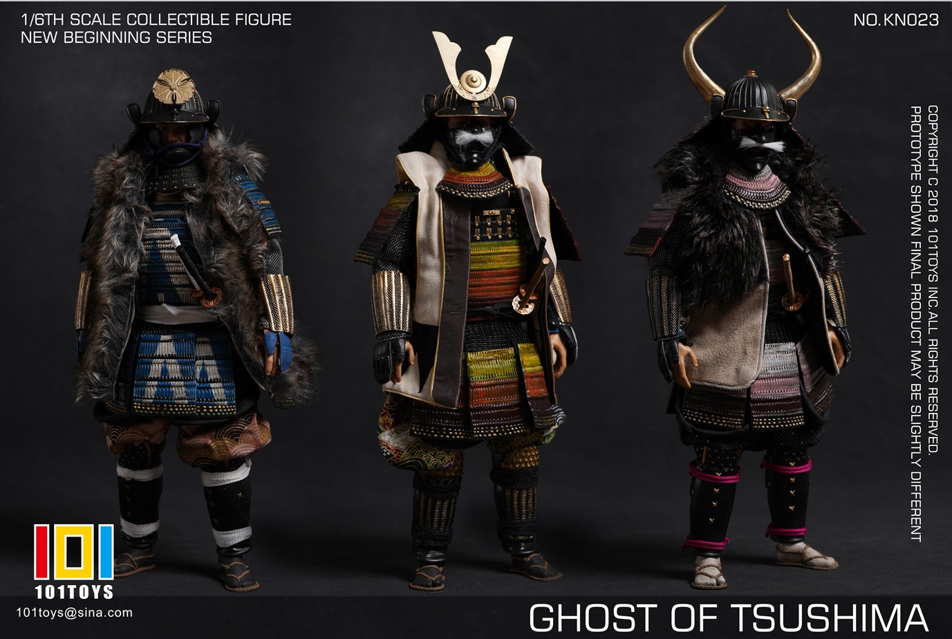17/09/2568 101TOYS KN023 GHOST OF TSUSHIMA SAMURAI TRIO SET