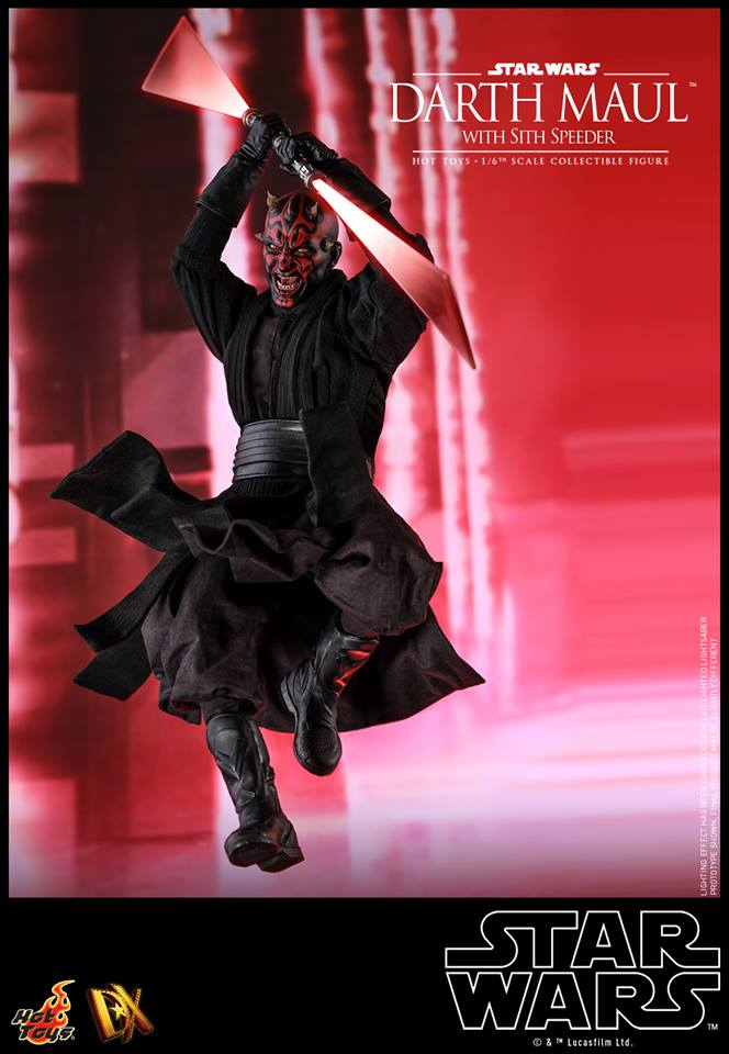 Hot Toys DX17 STAR WARS EPISODE I: THE PHANTOM MENACE - DARTH MAUL WITH SITH SPEEDER