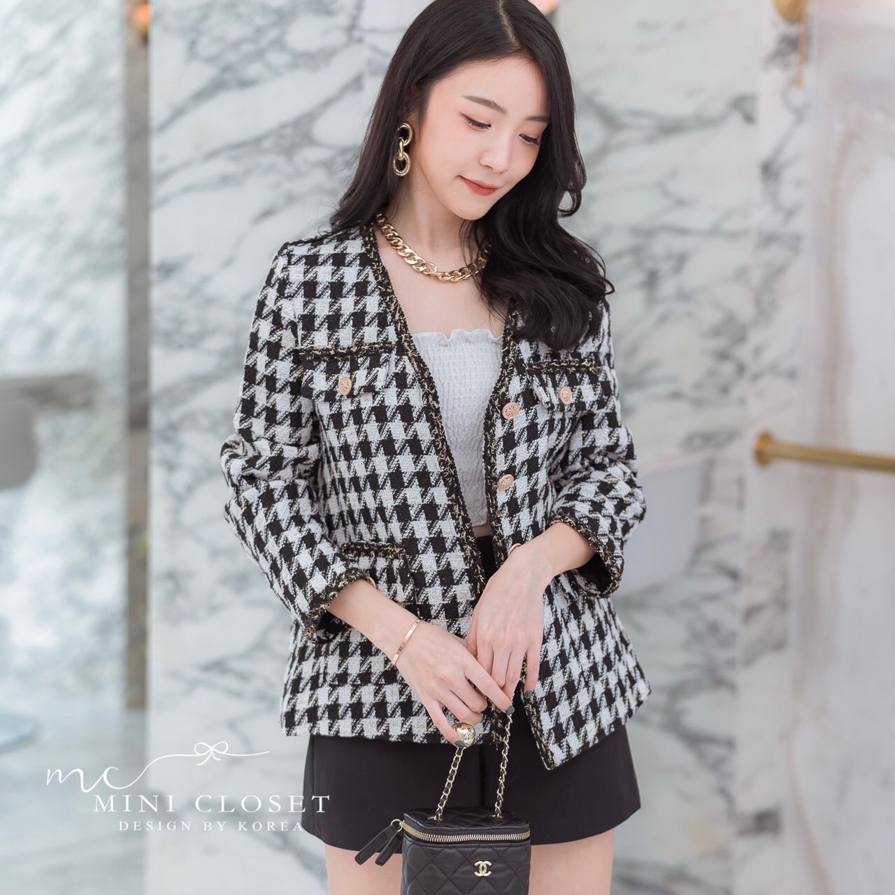 เบลเซอร์เสื้อคลุมผ้าtweed