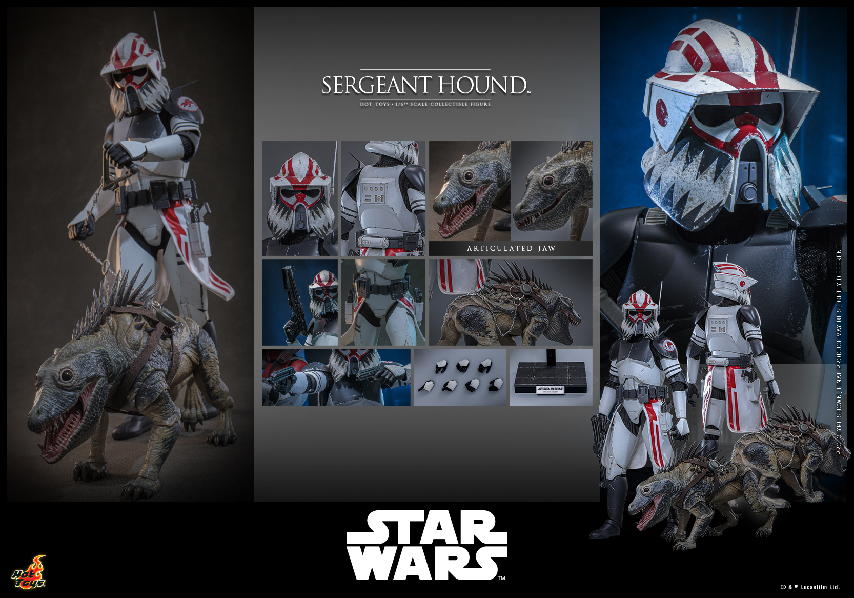 Hot Toys TMS167 Star Wars: The Clone Wars - Sergeant Hound