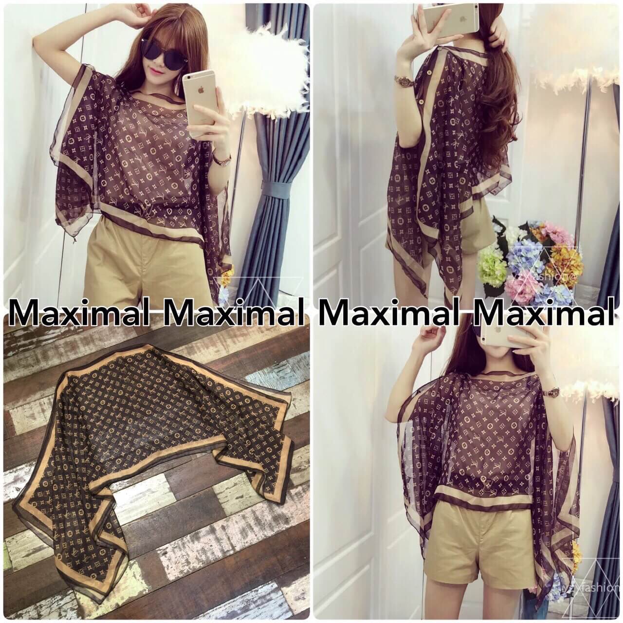 พร้อมส่ง เซทผ้าคลุมไหล่ LV & เสื้อสายเดี่ยว :Recommeded!!เสื้อคลุมไหล่โมโนแกรม งานแบรนด์ Louisvuitton