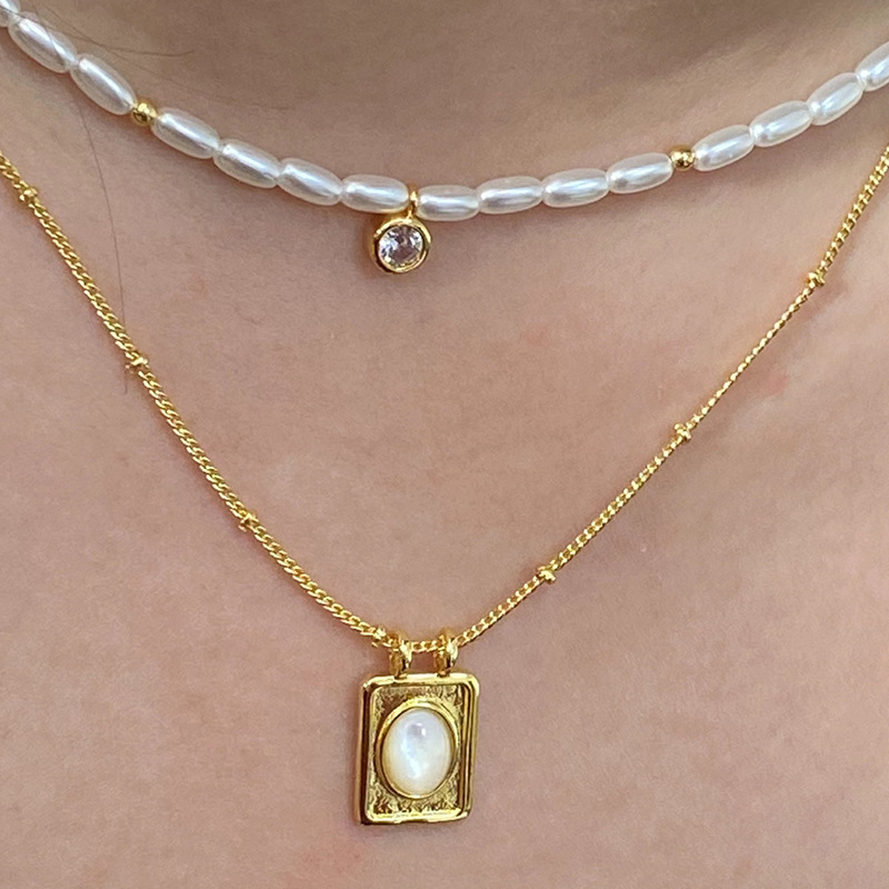 “เช็คสินค้าทัก line ก่อนโอนนะคะ”สร้อยคอสำหรับผิวแพ้ง่าย Pearlu_NT306C