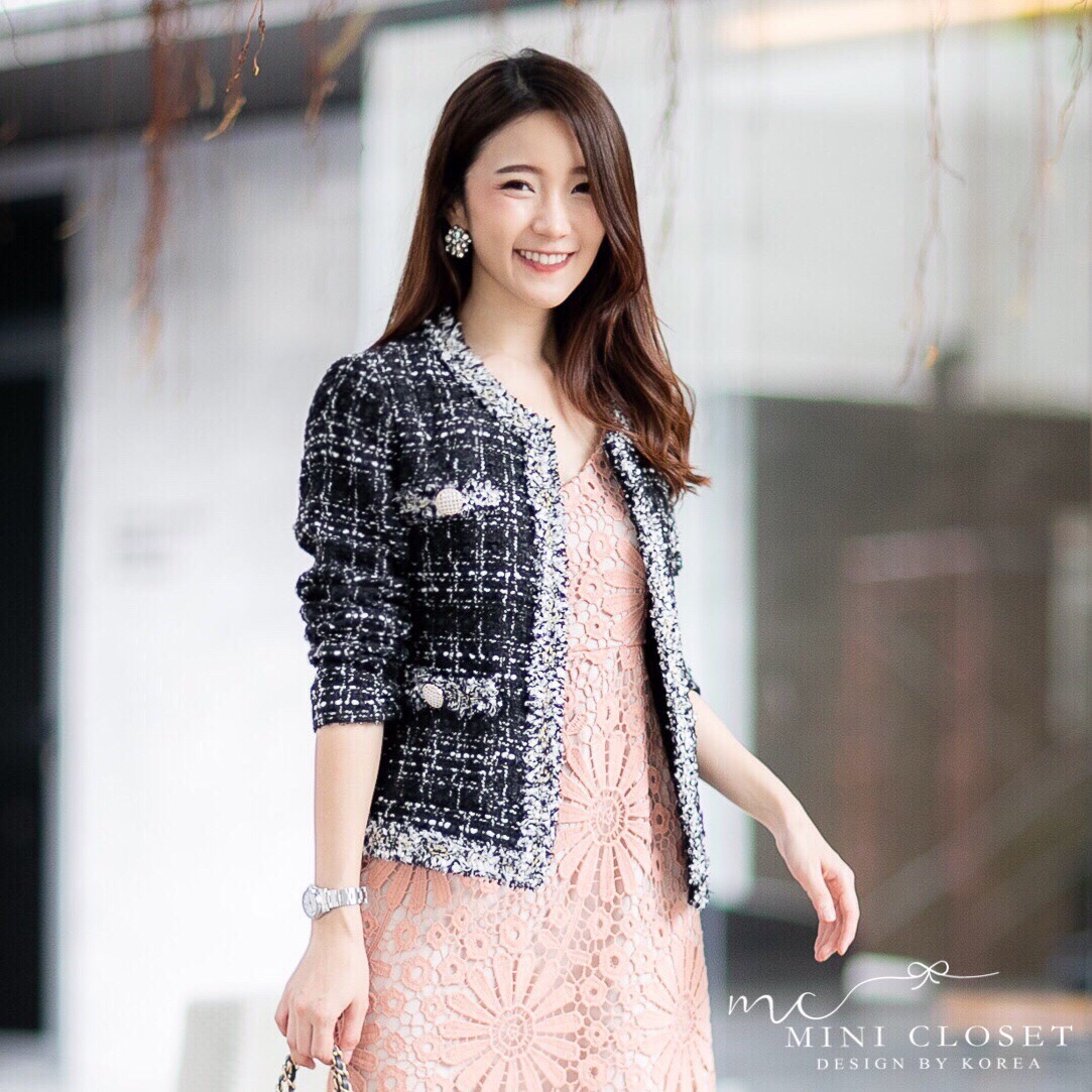 เสื้อคลุมผ้าทวิต เสื้อทวีตเรียบหรูดูสวยแพงสไตล์ชาแนล