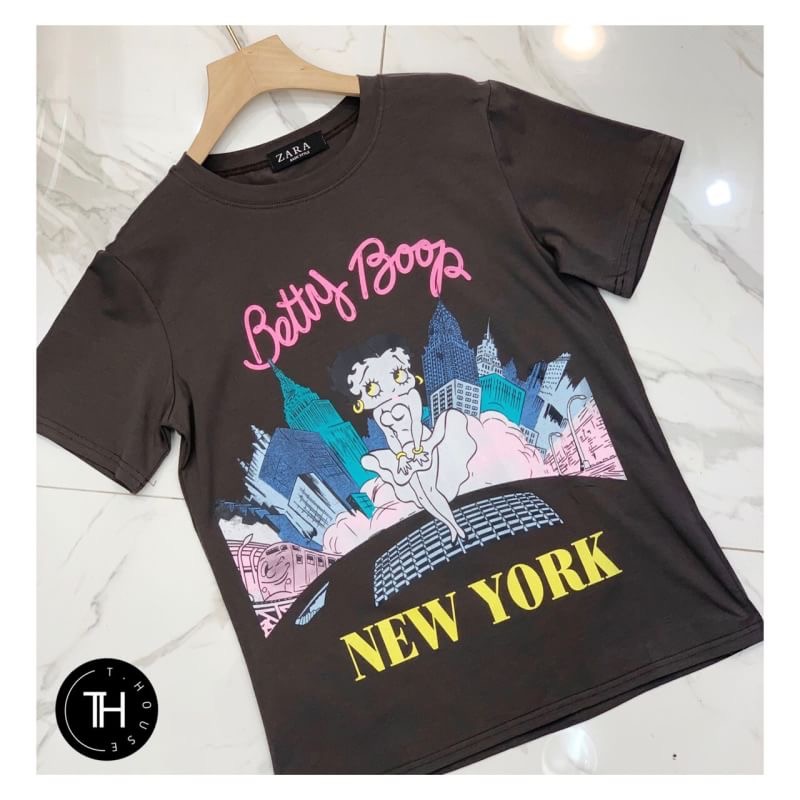 เสื้อยืด Betty Boop เสื้อยืดแฟชั่นดารา