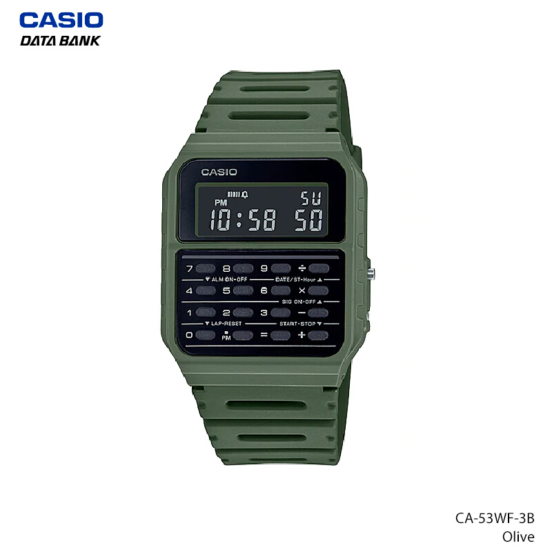 นาฬิกาข้อมือ CA-53WF DATA BANK | วัยหนุ่มสาว | นาฬิกา | CASIO CA-53 CA-53WF-1B CA-53WF-4B CA-53WF-2B CA-53WF-3B