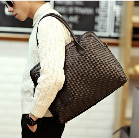 พร้อมส่ง กระเป๋าถือผู้ชาย นักธุรกิจ ใส่เอกสาร ลายสาน แฟชั่นเกาหลี