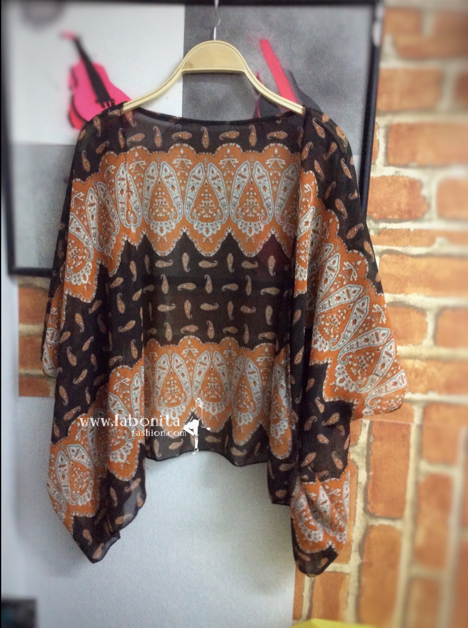 เสื้อคลุมผ้าชีฟองลายสวยใส่เย็นสบาย