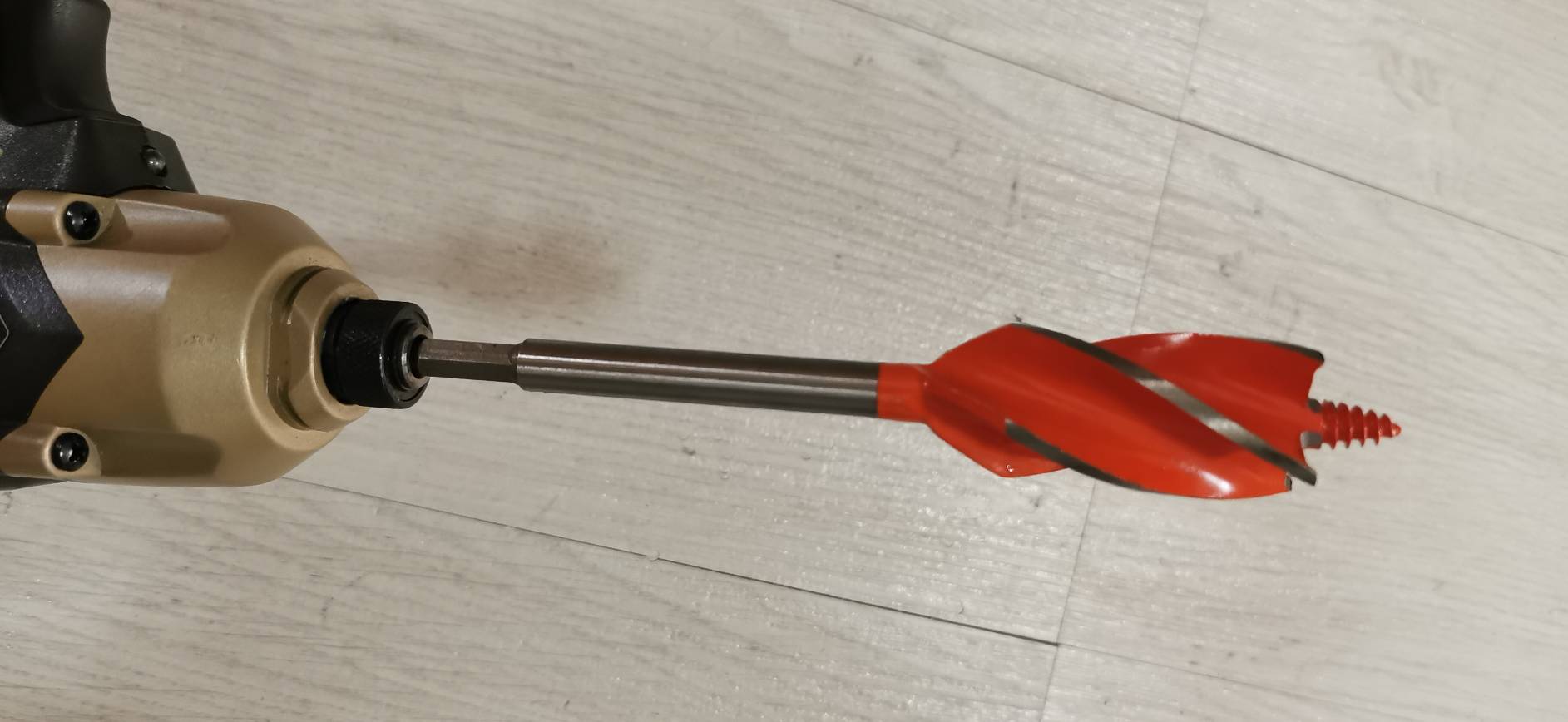 D34 ชุดดอกเจาะไม้เนื้อหนา เกรดสูง 4 ฟัน ชุด 8 ดอก 10-25 มิล แกนหกเหลี่ยม