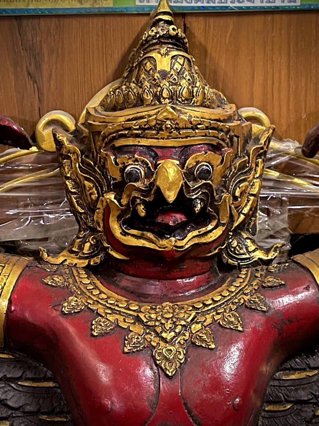 พญาครุฑ ครุฑแขวนผนัง ขนาดกว้างสูง65ซม ครุฑเก่า