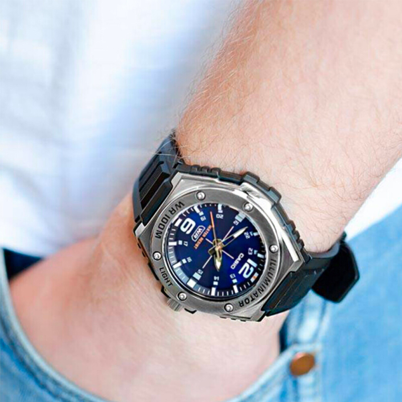 นาฬิกาข้อมือผู้ชาย Casio Standard MWA-100 Series สายเรซิ่น MWA-100H-1A MWA-100H-1A2 MWA-100H-2A MWA-100H-7A