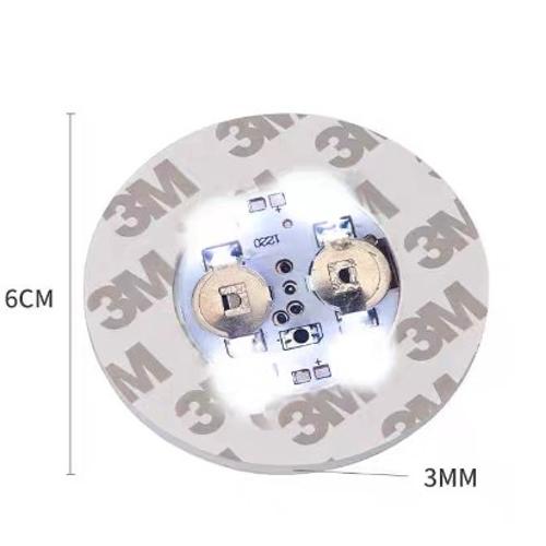 ที่รองแก้วมีไฟ LED ที่รองขวดมีไฟ แบบแผ่นสติ๊กเกอร์ มีไฟ 4 ดวง