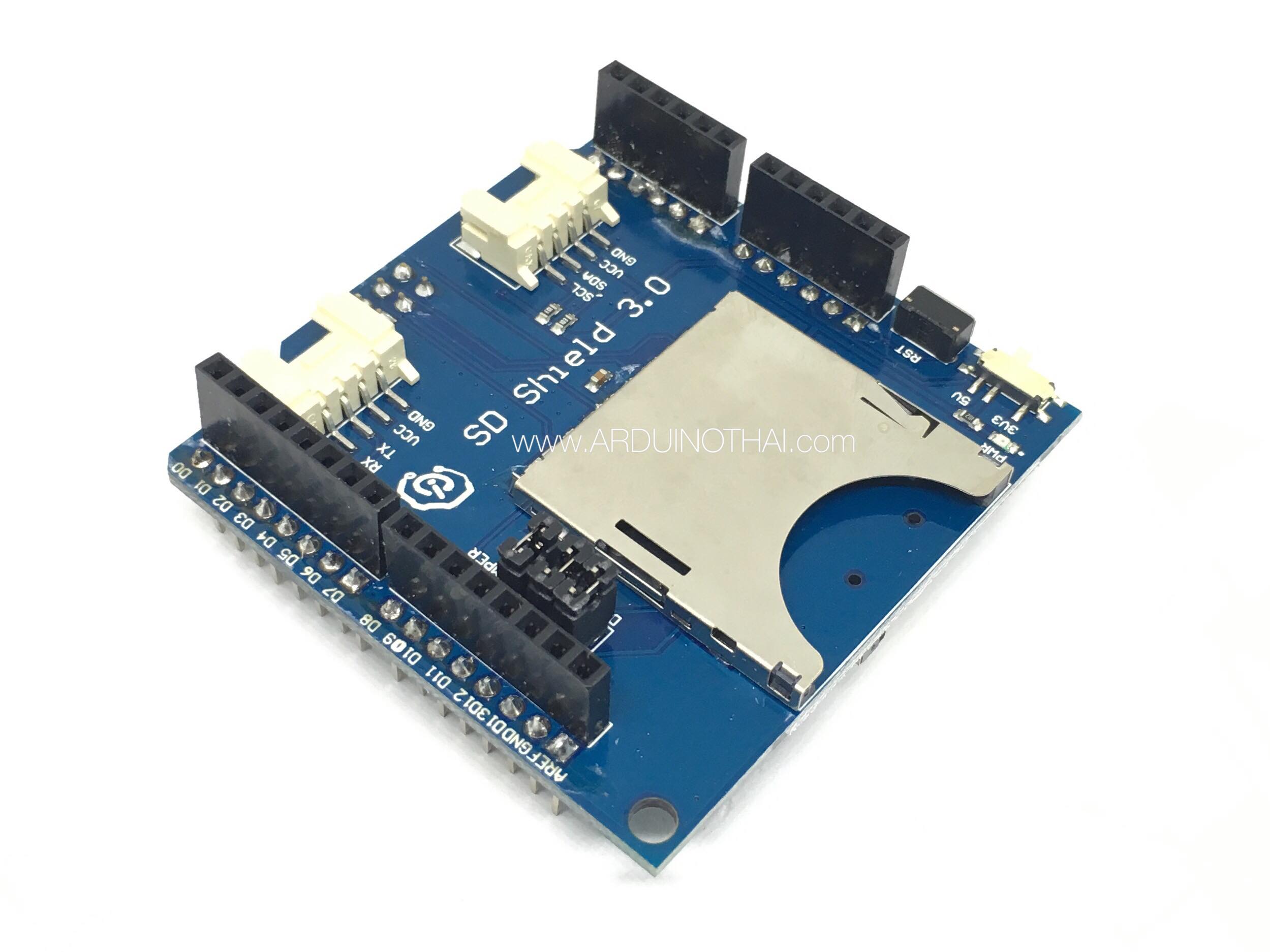 SD Shield 3.0 โมดูลสำหรับอ่านเขียน SD Card และ Micro SD Card สต็อกไทยส่งไว