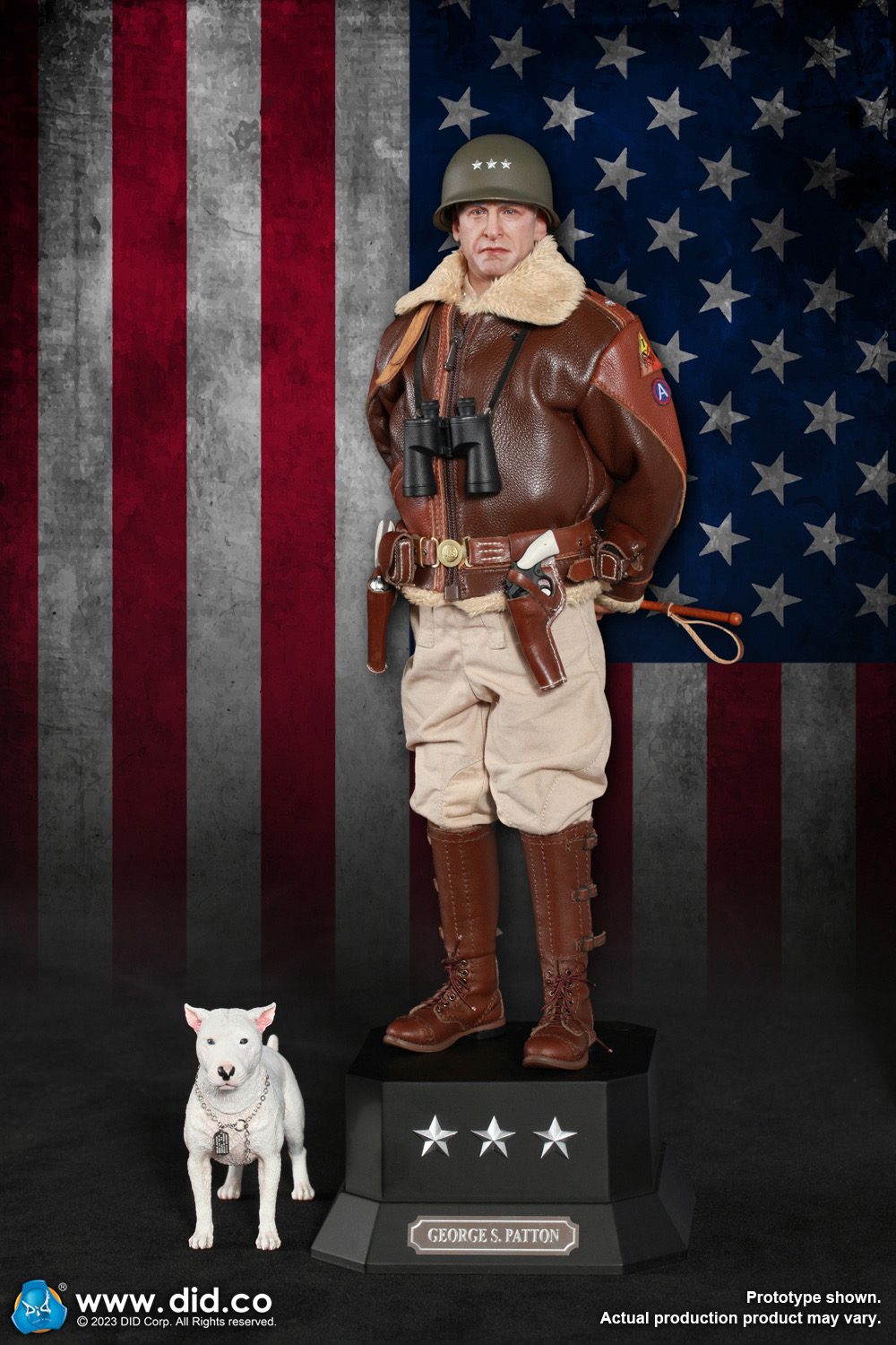 DID A80164+E60071 1/6 WWII General of the United States Army - George Smith Patton Jr.+Accessory Kit