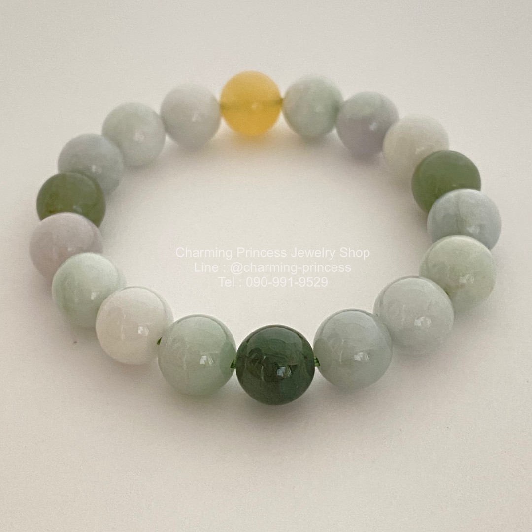 Burmese Jade หยกพม่า 10 มม AA เจริญรุ่งเรือง ก้าวหน้า อายุยืน