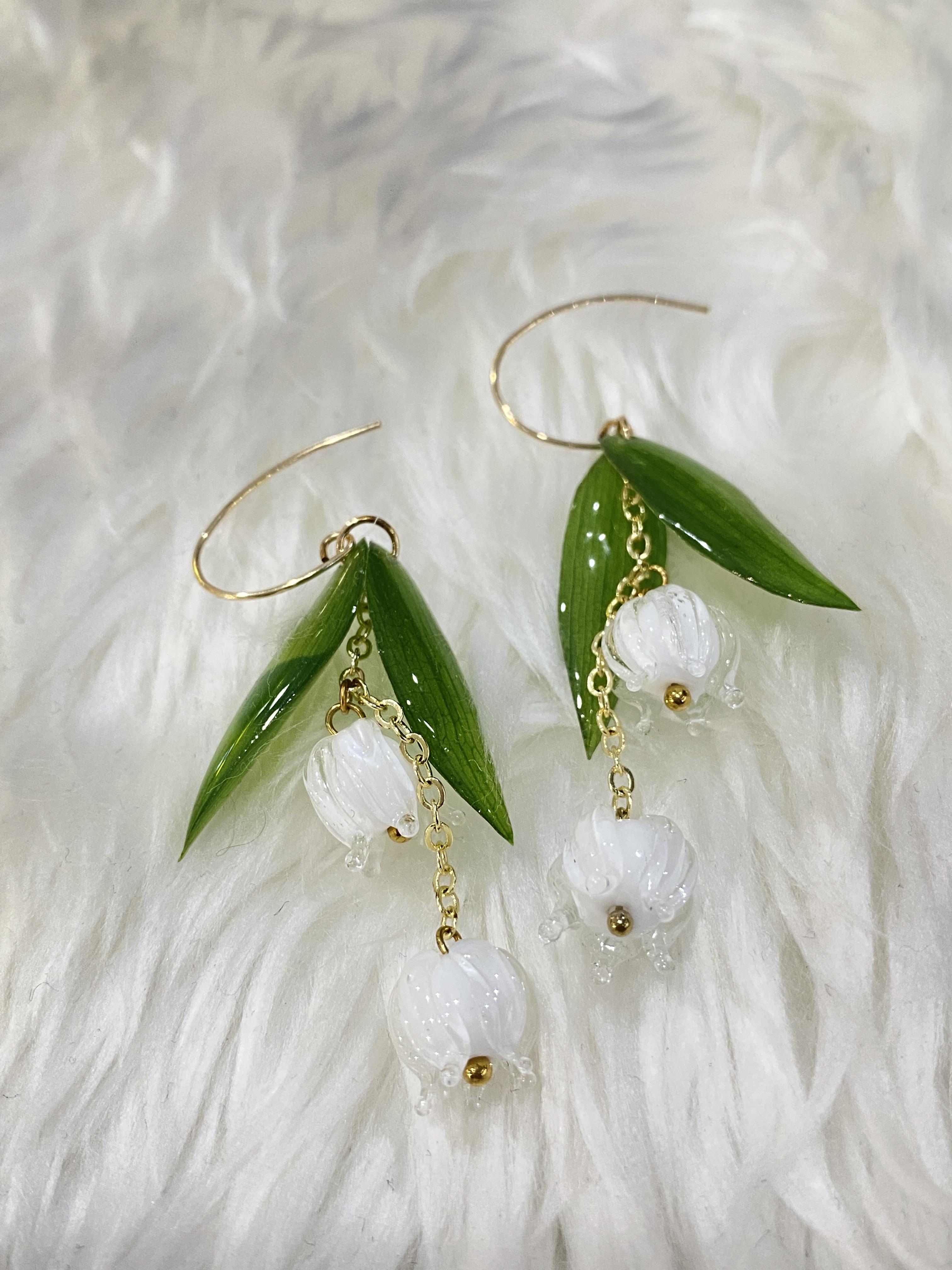 ต่างหูดอกไม้จริง สำหรับผิวแพ้ง่าย Ear_bamboo