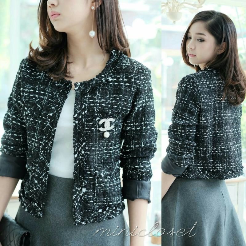 Blazer เบลเซอร์ เสื้อคลุมผ้าทวีต สไตล์ชาแนล