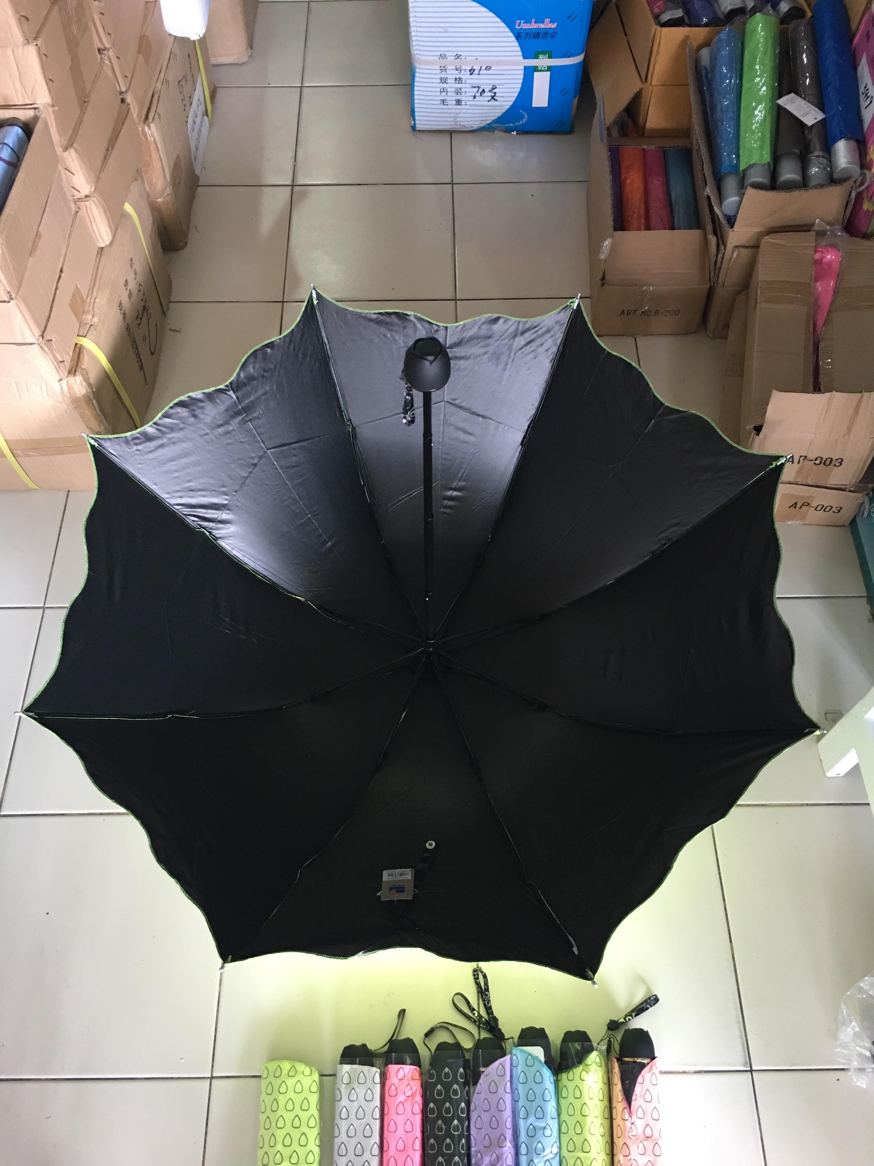 ร่มโค้งแฟชั่นยูวีดำ รหัส4302DA
