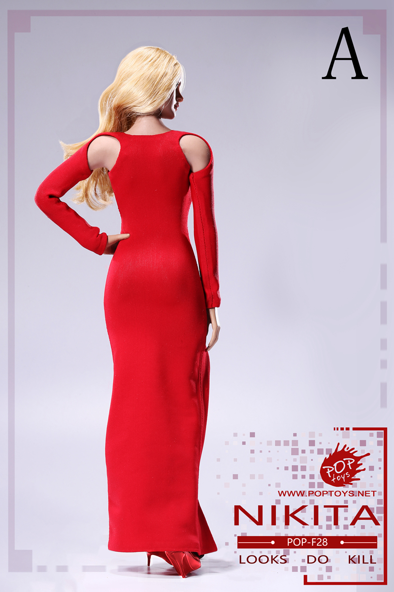 POPTOYS F28A, B, C NIKITA bare-shouldered evening dress suit